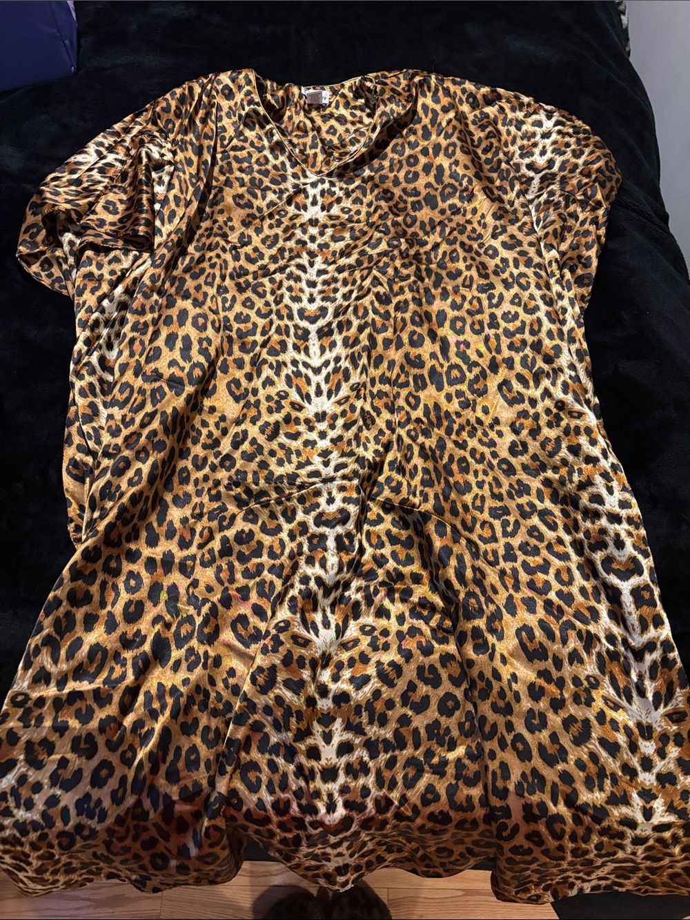 Leopard Print vintage Winlar lounge dress - Brown & Black